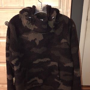 PINK Victoria’s Secret fleece camouflage sweater